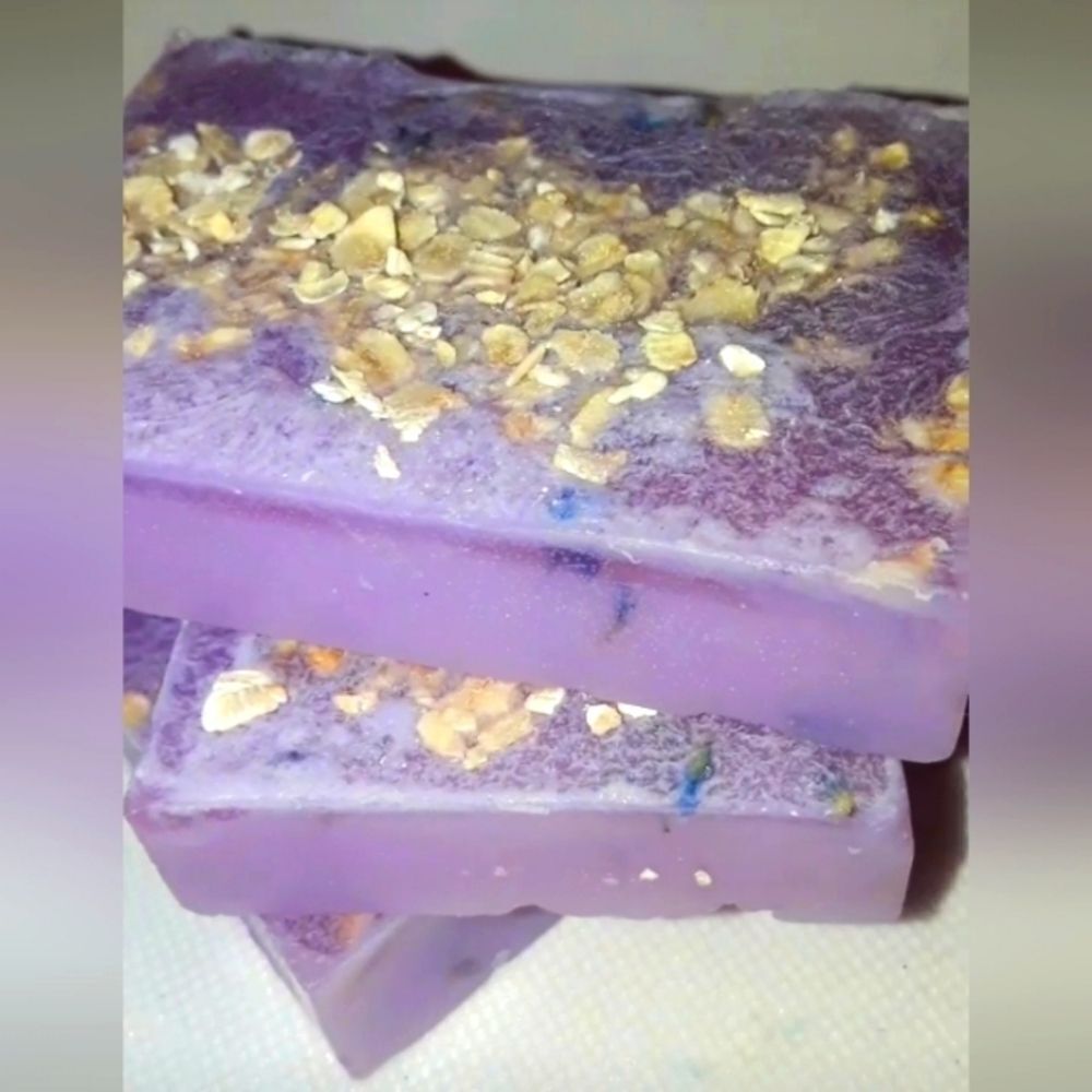 Hand CRAFTED organic Oatmeal and Lavender Soap